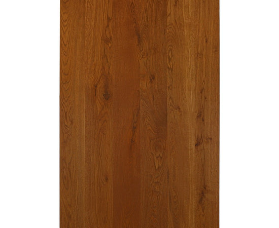 Schreibtischplatte aus Eichenholz im Farbton Old Brown mit natürlicher Holzmaserung.