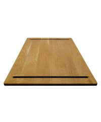 Tischplatte NaturPro mit Stahlschienen auf der Rückseite zur Erhöhung der Stabilität