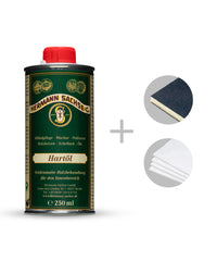 250ml Hartöl zu Holzpflege inkl. Schleifmatte Körnung 320 und Tuch zum Auftragen und Aufnehmen