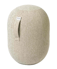 VLUV Balancekapsel (Modell KAPSUL STOV), ein luftgefüllter Balancehocker mit robustem Stoffbezug und rutschfester Unterseite.