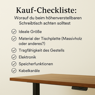 Die ultimative Kauf-Checkliste für höhenverstellbare Schreibtische