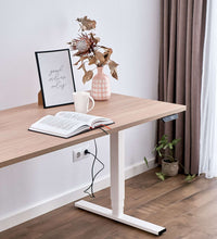 Höhenverstellbarer Schreibtisch - Deskolonia Melamin White
