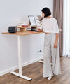 Höhenverstellbarer Schreibtisch - Eiche NaturPro White