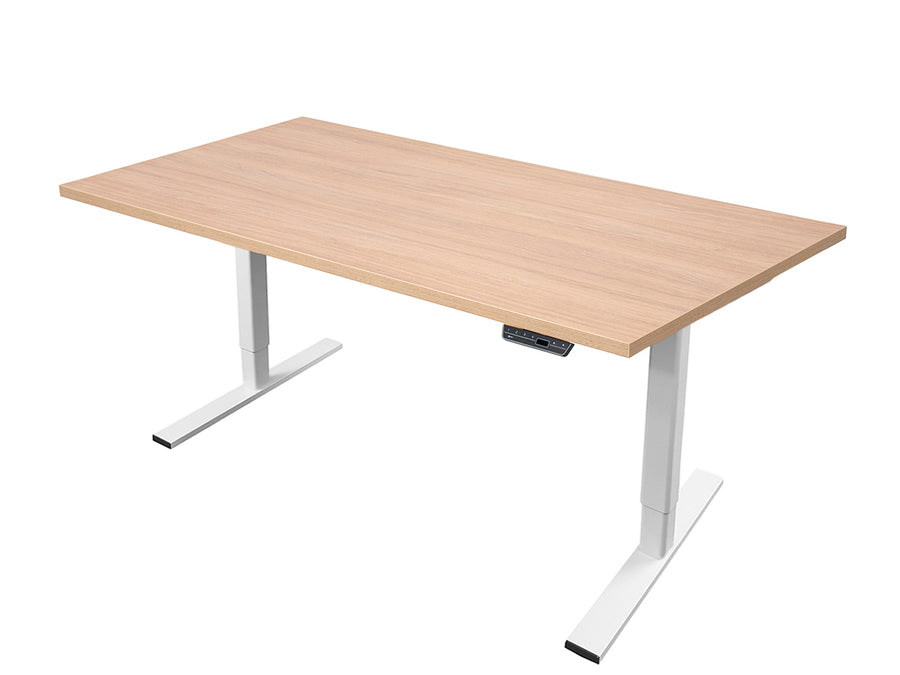 Höhenverstellbarer Schreibtisch - Deskolonia Melamin White