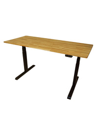 Tischplatte Eiche Natur montiert auf Seckom 1050