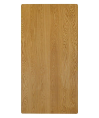 Tischplatte Eiche NaturPro Vorderansicht, aufgestellt