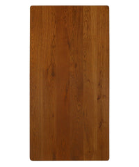 Tischplatte Eiche OldBrown Vorderansicht, aufgestellt