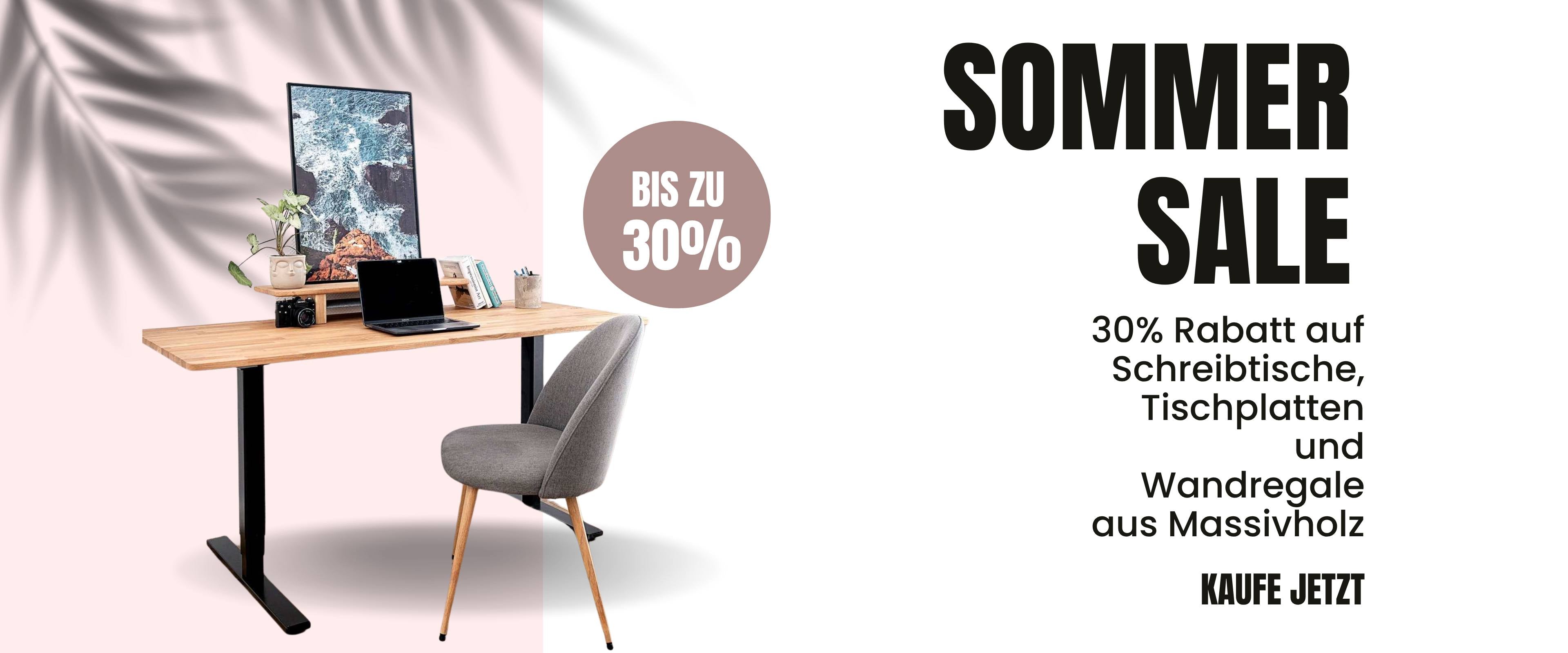 Deskolonia Summer Sale 30% Wandregale und Tische und Tischplatten aus Eiche