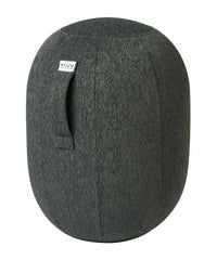 VLUV Balancekapsel (Modell KAPSUL STOV), ein luftgefüllter Balancehocker mit robustem Stoffbezug und rutschfester Unterseite.