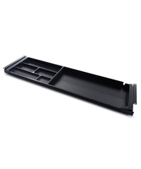 Breite Metallschublade (Modell Slim L) zur Befestigung unter der Tischplatte, schafft zusätzlichen Stauraum.