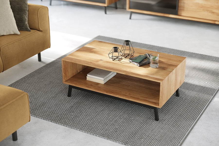 Couchtisch Eiche Natur Modern Loft Black